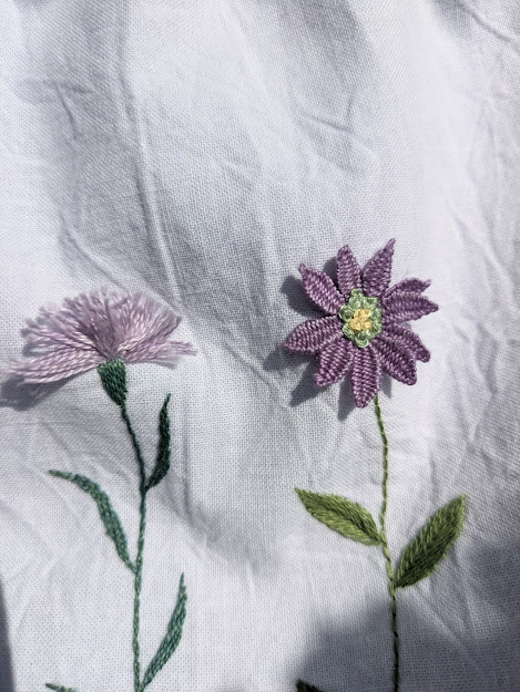 ⭐︎サツキさま専用⭐︎薄紫グラデーション刺繍の付け下げ ヴォーグ学園