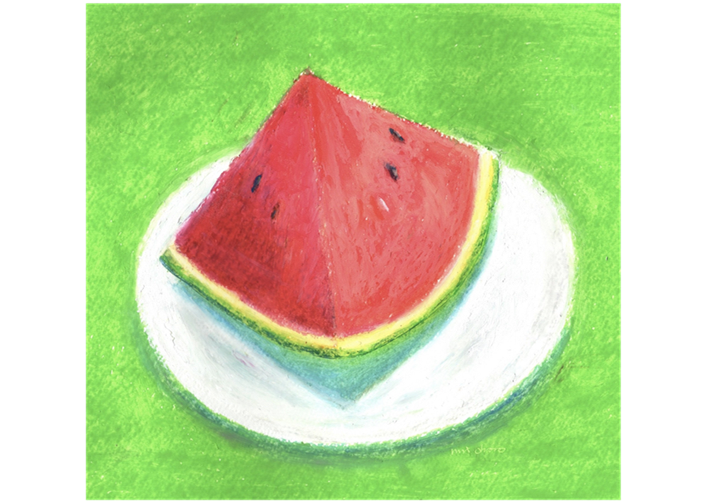 1日】観察して描く クレヨン絵画-スイカ編- 7/25 | ぷれった熊日