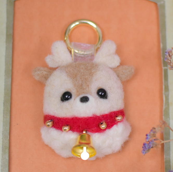 羊毛フェルト 選んで作る！「干支ひつじちゃん」と「鈴トナカイの2way